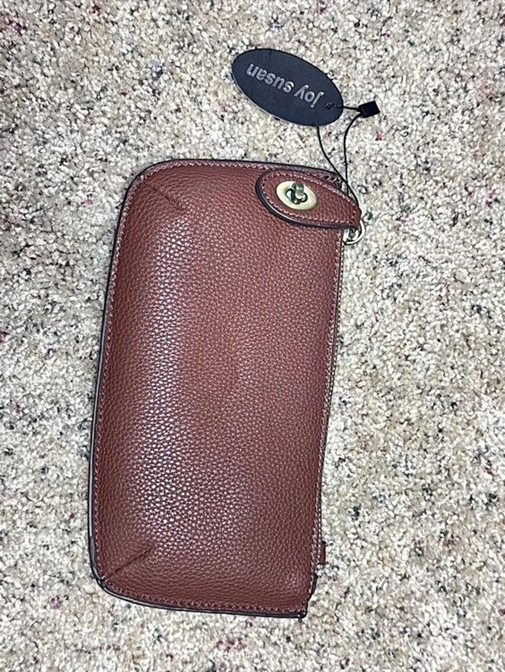 Joy Susan faux leather Wristlet / Crossbody Bag NWT